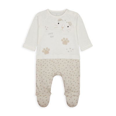 ชุดเต็มตัวเด็กทารก Mothercare my first cheetah mock top and leggings all in one YA303