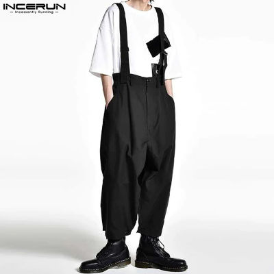 INCERUN กางเกงขายาวกางเกงลำลองสำหรับผู้ชาย (สไตล์เกาหลี)