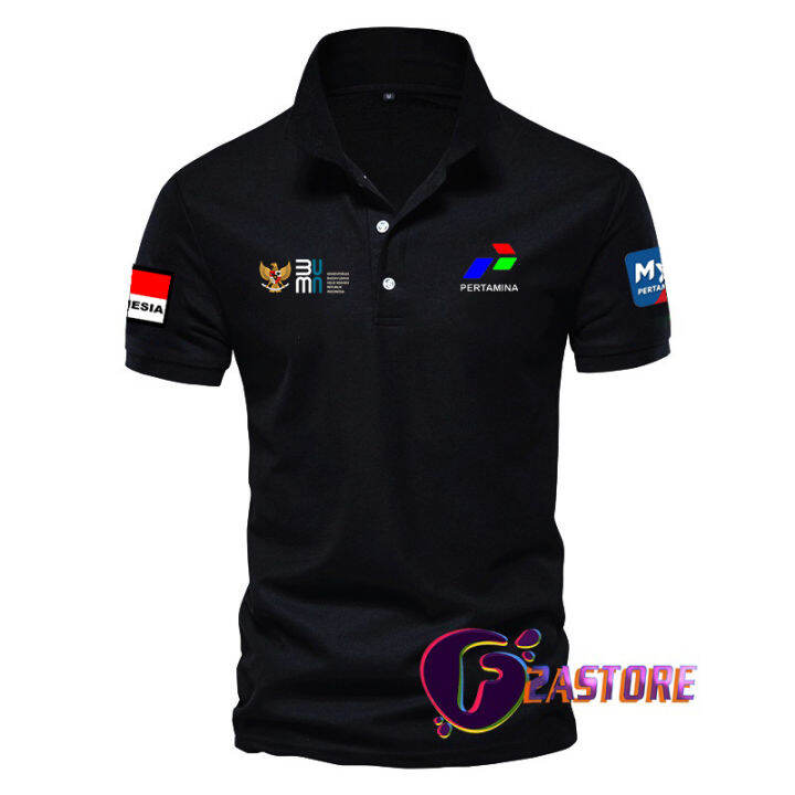 BAJU kerah model polo Depan LOGO PERTAMINA - BAJU MY PERTAMINA dan logo