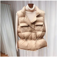 New Ultra Light Down Vest Women Short Vest Windproof Lightweight Warm Waistcoat Female White Duck Down Down Coat Sleeveless