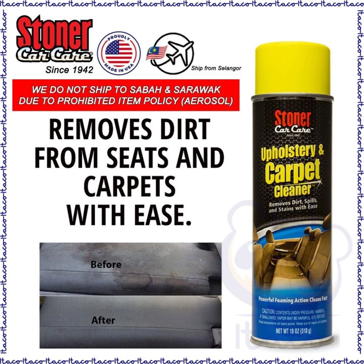 STONER Upholstery and Carpet Cleaner Spray Aerosol, 18oz.