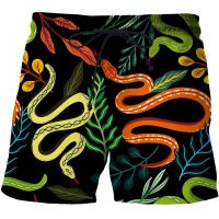 Cute Serpent 3D Print Shorts Men Women Kid Y2k Boho Style Casual Short Pants Summer Oversize Cool Mens Swim Sport Beach Shorts