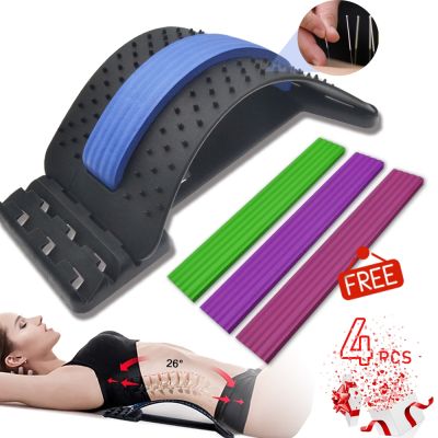 【YF】 Back Massager Stretcher Support Spine Deck Pain Relief Chiropractic Lumbar Fitness Massage Equipment
