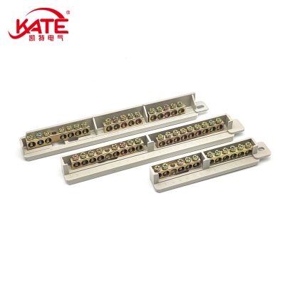 DIN Rail Terminal Block 6 6 9 9 5 5 7 Hole Combination Neutral Connector for PZ30 Lighting Distribution Box Ground Copper Bar