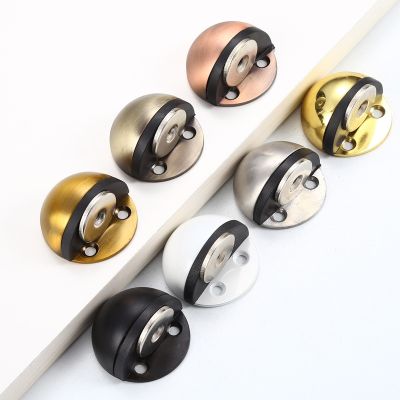 【LZ】txr931 Stainless Steel Rubber Magnetic Door Stopper Rubber Semi-circle Anti-collision Door Stop Door hardware accessories stoper