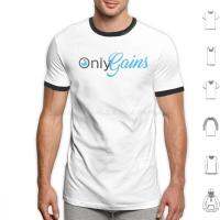 Only Gains T Shirt Big Size 100 Cotton Gains Only Only Fans Onlygains Gym Workout Training Lifestyle Funny Fun Train Work