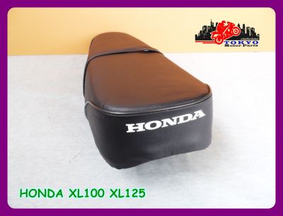 HONDA XL100 XL125 "BLACK" COMPLETE DOUBLE SEAT // เบาะ เบาะรถมอเตอร์ไซค์ สีดำ ผ้าเรียบ สินค้าคุณภาพดี