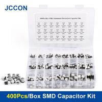 400PcsBox SMD Aluminum Electrolytic Capacitor Assorted Kit 24Values Sample Kit Motherboard Solid Capacitor 50V 16V 25V 35V 10V