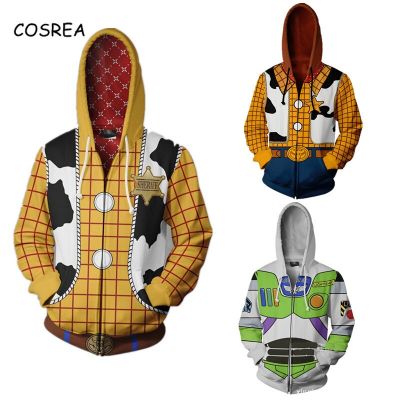 Toy Cosplay Story Costume Anime Toy Hoodies Sweatshirts Story Adult Kids 3D Printing Zipper Hooded Sweater Casual Fashion New