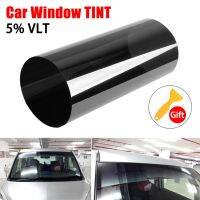 20cmX150cm Black Car Window Tint Film Glass Sticker VLT 5% Sun Shade Window Tinting Solar UV Protection foils Sticker Films Bumper Stickers Decals Mag