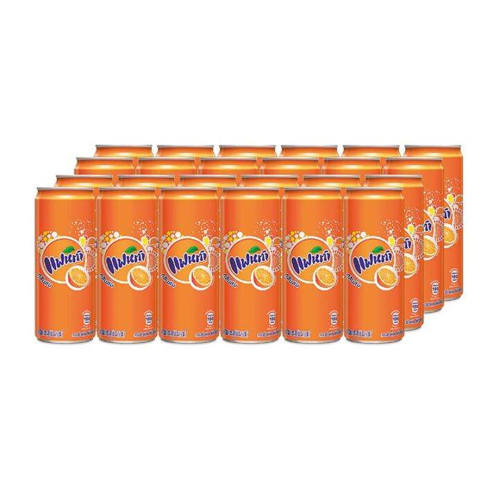 สินค้าใหม่! แฟนต้า น้ำอัดลม กลิ่นส้ม 325 มล. แพ็ค 24 กระป๋อง Fanta Soft