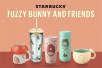 Starbucks Mid Autumn Fuzzy Funny And Friends 2022 แก้วมัค และทัมเบอร์ลายกระต่ายและผองเพื่อนจากสตาร์บัคส์ไทยแลนด์