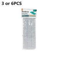 ❉✜ 3 or 6PCS Replacement Microfibre Cleaning Refill Pad Fit for Beldray LA080837EU7 LA067234 Flat Mop 32 x 11 x 0.5 cm