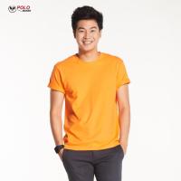 เสื้อยืดทนทาน Cotton ทรงตรง สีส้ม TS06 - PMKPOLOMAKER