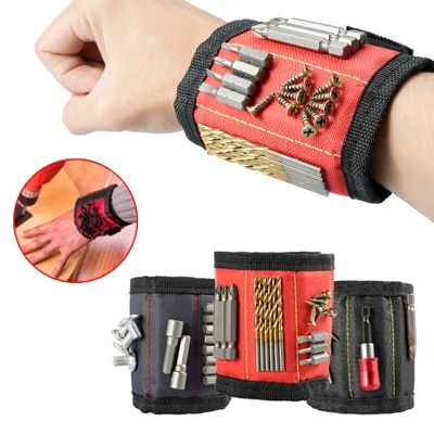 Magnetic Wrist Support Band with Strong Magnets for Holding Screws Nail Bracelet Belt Support Chuck Sports magnetic tool bag Adhesives Tape