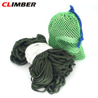 CLIMBER 【 COD In Stock 】เปลญวนเชือกไนล่อนหนาระบายอากาศได้ดีรองรับน้ำหนักได้ดีตาข่ายเก็บของได้สะดวกอุปกรณ์แคมป์ปิ้งกลางแจ้งเหมาะสำหรับท่องเที่ยว