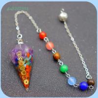 JHA9202888 7 Chakra orgonite จี้ลูกตุ้มเรกิ โซ่ห่วงโซ่ ของขวัญสำหรับเด็ก Amulet การออกแบบใหม่ เครื่องประดับแฟชั่นเครื่องประดับ หินธรรมชาติหิน