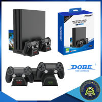 ขาตั้งเครื่อง Ps4 Pro/Slim Dobe มีไฟบอกสถานะการชาร์จจอย (Stand for Ps4 by Dobe)(ขาตั้ง Ps.4 3 in 1)(ขาตั้งPS4)(PS4 Stand)