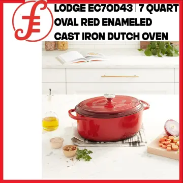 Crock Pot Artisan 2-Tone Cast Iron Round 6.6L Dutch Oven (Red