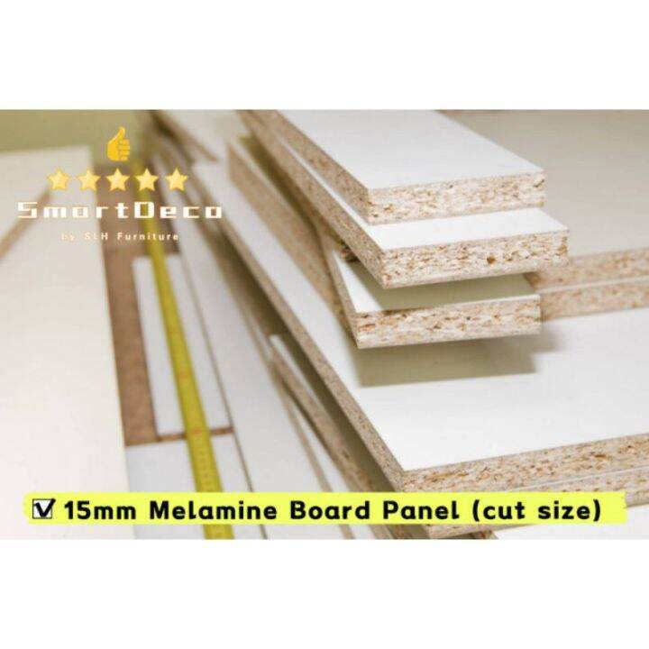 CUSTOM CUT Melamine Board Panel Kayu Melamine With or Without Edging