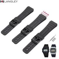 for Casio Watch Band Strap for W800H PU Resin Plastic Sport Bracelet for SGW400 F91W F84 F105/108/A158/168 AE1200/1300 Wristband