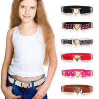 COMPASSION DIOXIDE78CO8 Elastic Adjustable Heart Belt Kids Waist Belt Elastic Belts Girls Dresses