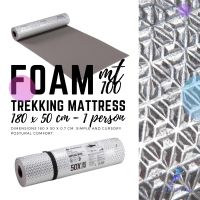 FORCLAZ  แผ่นปูนอน ที่นอนโฟม สำหรับเทรคกิ้งรุ่น Arpenaz M100 (สีเทา) ( Foam Trekking Mattress - MT100 - 180 x 50 cm - 1 person  ) CAMPING TENTS เต็นท์ แคมป์ปิ้ง ตั้งแคมป์