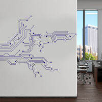 สินค้าใหม่2022 Circuit Board Wall Decal เทคโนโลยีไวนิลคอมพิวเตอร์ IT Software Science Office Gamer Room Decor สติกเกอร์4946