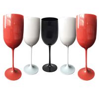 【lz】☸♧  1Pcs Vidro De Vinho Vermelho Cálice De Plástico Criativo Stemware 401-500ML Copos De Champanhe Para Banquete De Bar Festa 3 Cores