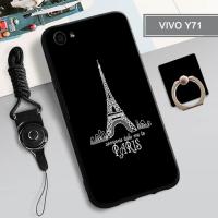 เคสซิลิโคนนิ่มสำหรับ VIVO Y71เคสโทรศัพท์กล่องคลุมทั้งหมดทาสีป้องกันการตกฝาครอบโทรศัพท์กันรอยขีดข่วนสำหรับ VIVO Y71แถมฟรีห่วงยืนที่วางและสตริง