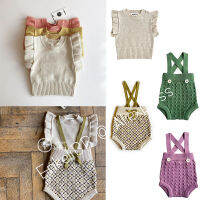 EnkeliBB Fashion nd Ma*li Baby Girl Vintage Knit Overalls Sping and Summer Infant Lovely Bloomers With Strap nd Stylish