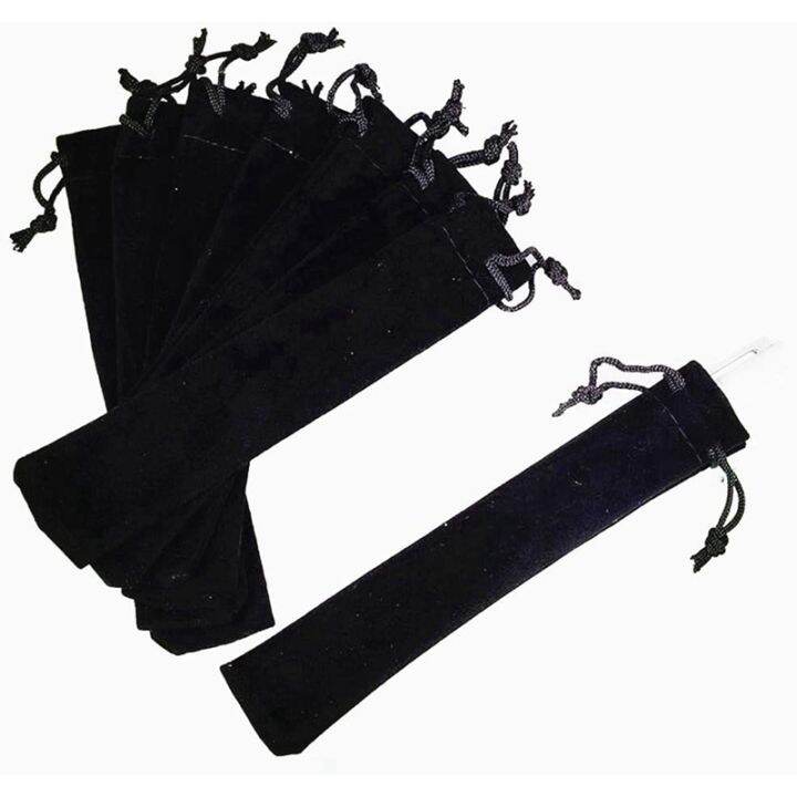 600-pcs-black-velvet-pen-pouch-sleeve-holder-single-pen-bag-case-pencil-bag