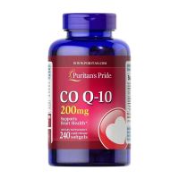 【เตรียมจัดส่ง】Puritans Pride CoQ10 คิวเท็น ต้านอนุมูลอิสระ 200 mg / 240 Softgels *new packaging*EXP:02/2025