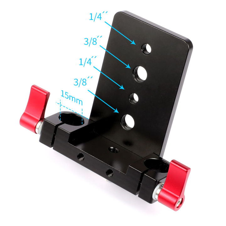 15mm Rod Clamp 14" 38" Cheese Mount for DSLR Camera Shoulder Rig Rail Support System Railblock Plate Tripod Base 5D2 5D3 550D