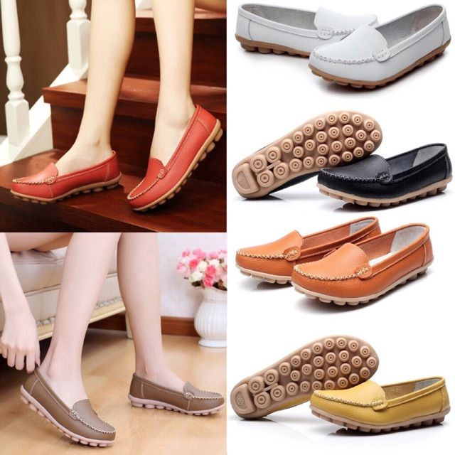 yogoready-stock-lat-work-moccasin-loafers-kasut-juruwarat-nurse-shoes