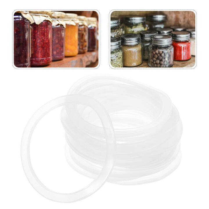 BESTOMZ Mason Jar Seal Silicone Seals for Glass Jars Sealing Ring Lids