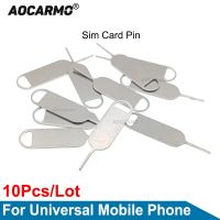 Aocarmo 10Pcs For Universal Mobile Phone Sim Card Tray Open Pin Needle Key Tool For iPhone For Huawei For OnePlus SIM Tools