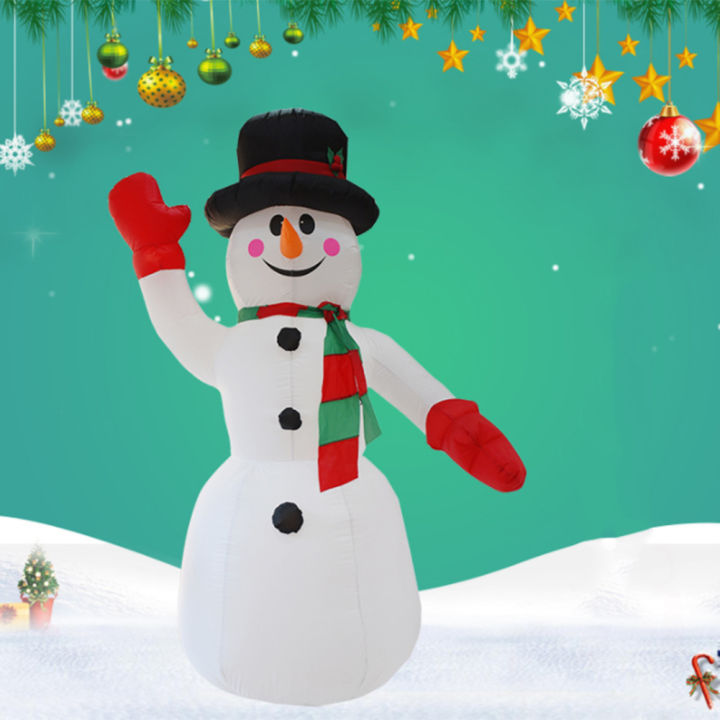 สงสัย-2-4เมตรพองโมเดลมนุษย์หิมะคริสต์มาสของเล่นเป่าลมสวนคริสต์มาสมนุษย์หิมะกับการตกแต่งไฟ-led-110-240v