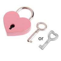 Vintage For Wish Lock Mini Heart Shaped Lock Wedding Keyed Padlocks กุญแจส่วนบุคคลสำหรับกล่องเครื่องประดับไม้ขนาดเล็ก Bo