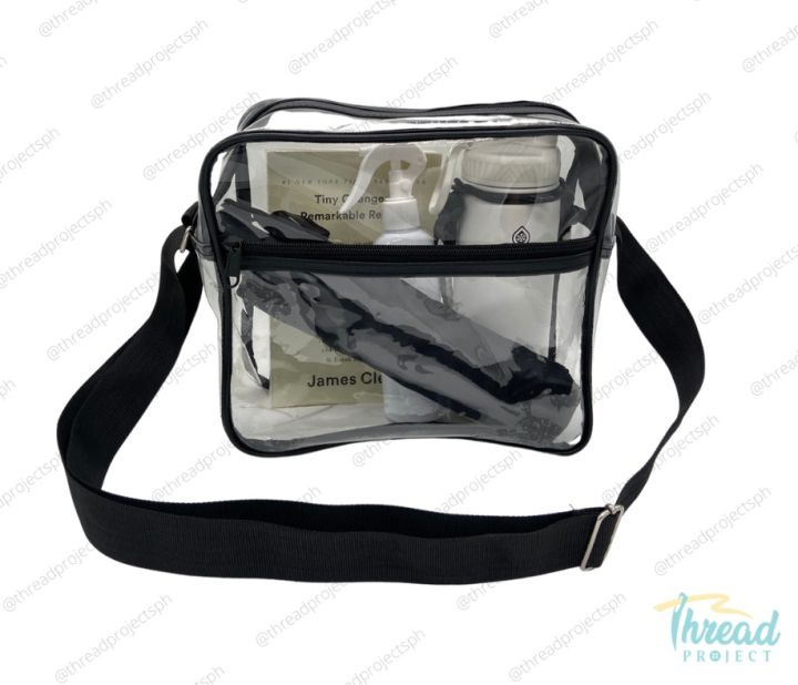 Eastsport Clear Stadium Messenger Bag in Black