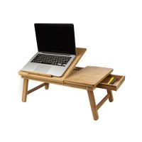 Foldable Bed Wooden Notebook Computer Table Portable Computer Tray Notebook Ergonomics Computer Table With Storage Cabinet