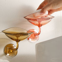 Wall Mounted Petal Soap Holder 2 Trays Soap Container Box With Water Drain Colorful Transparent Bathroom Soap Dishes