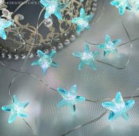 【hot】♣ 1 pçs starfish luzes da corda alimentado por bateria de fadas sereia sob o mar tema festa aniversário casamento decoração para suprimentos