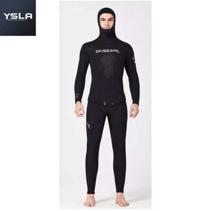 Dive and Sail 2piece Hooded Wetsuit 1.5mm Neoprene for Freedive