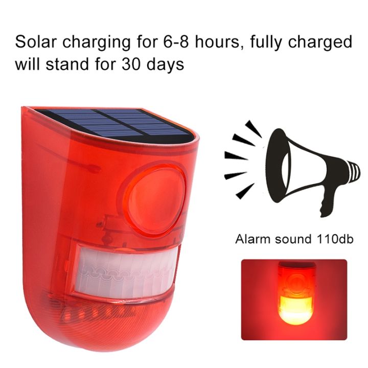 solar-alarm-lamp-110db-warning-sound-6led-red-light-ip65-waterproof-motion-sensor-caution-lights-for-warehouse-secret-place-wall