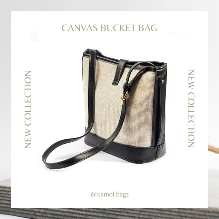 canvas-bucket-bag-เอาใจสาวๆ-จุของเยอะ-ใส่-ipad-ก็ได้-น้ำหนักเบา-ใส่ไปเที่ยวไปไหนก็ชิวๆ-kamol-bags