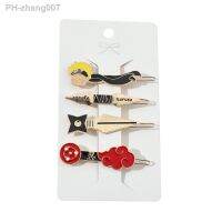 4pcs/set Anime Uchiha Sasuke Uzumaki Naruto Hairpins Akatsuki Red Cloud Charm Barrette Hair Claw Girls New Hair Accessories