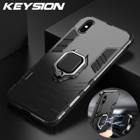 KEYSION Shockproof Armor Case For iPhone XR iPhone X Xs Xs Max Stand Holder Car Ring Phone Cover for iPhone 6 6S 6PLUS 7 8 plus