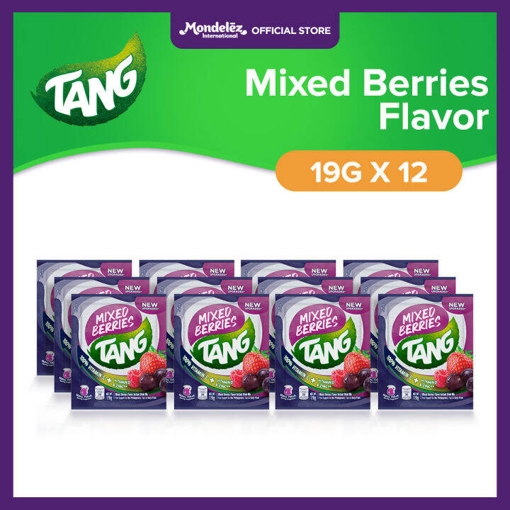Tang Instant Drink Mix Mixed Berries Flavor 19g with Vitamins and