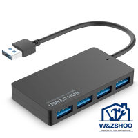 W&amp;ZSHOO ความเร็วสูง USB 3.0 Hub ภายนอก 4 พอร์ตอะแดปเตอร์แยก USB Expander สำหรับแล็ปท็อปพีซี (A-302)